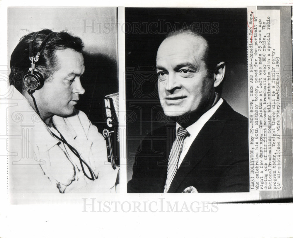 1963 Press Photo  Bob Hope Comedian - Historic Images