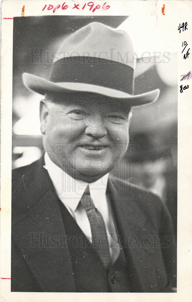 1937 Press Photo Herbert Hoover President USA Iowa - Historic Images