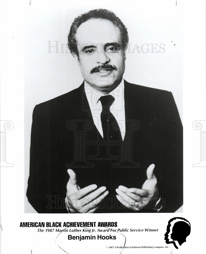 1989 Press Photo Benjamin Hooks Civil Rights Leader - Historic Images