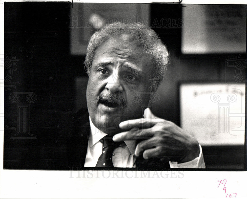 1989 Press Photo Benjamin Hooks civil rights activist - Historic Images