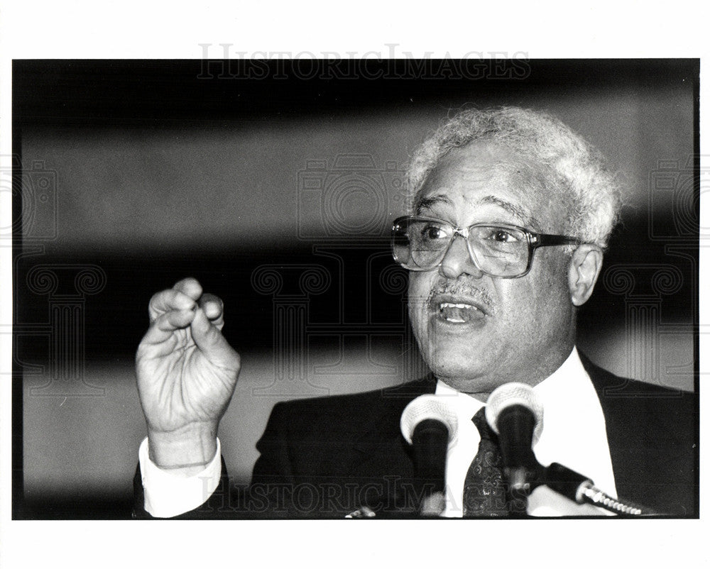 1991 Press Photo Benjamin Hooks National Association - Historic Images