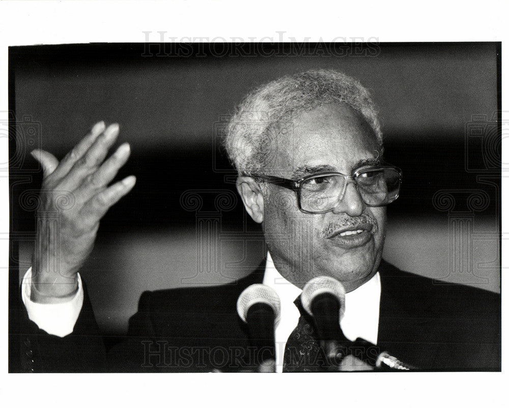 1991 Press Photo Benjamin Hooks Civil Rights leader - Historic Images