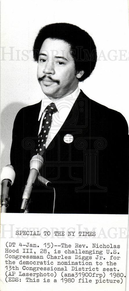 1980 Press Photo Nicholas Hood III democratic nominatio - Historic Images