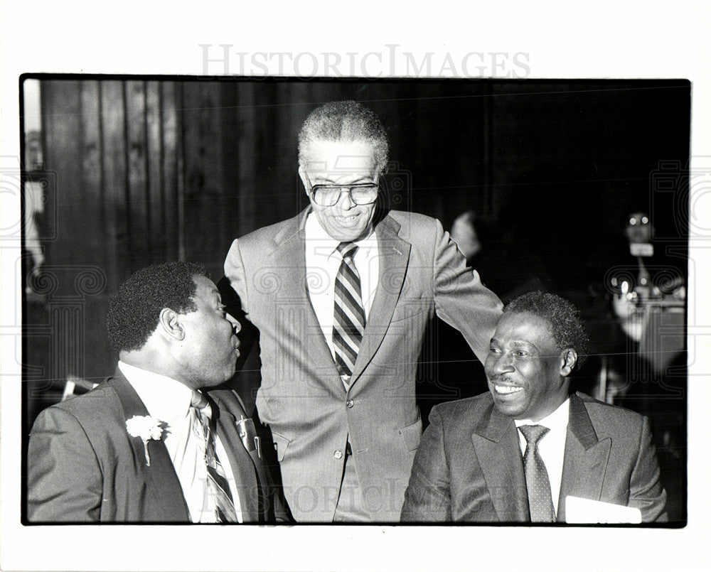 1986 Press Photo Henry Baul Nicholas Hood Willie Battle - Historic Images