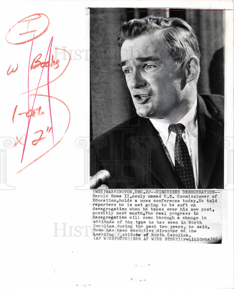 1965, Harold Howe II Commissioner Education - Historic Images