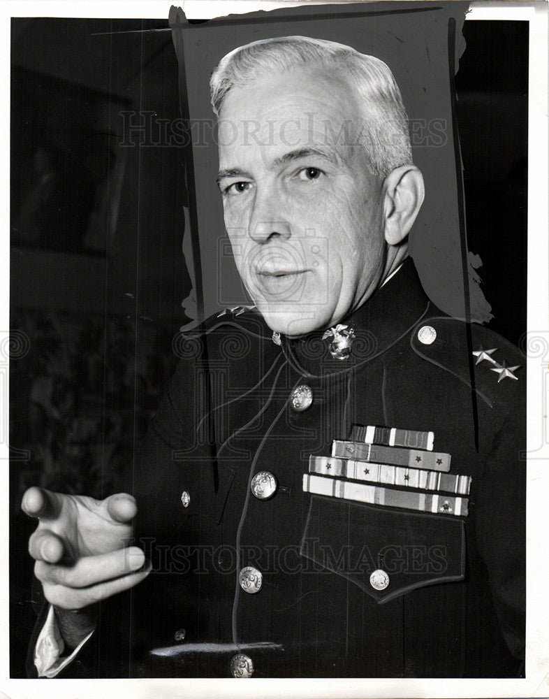 1948 Press Photo Samuel Howard Major General Navy - Historic Images