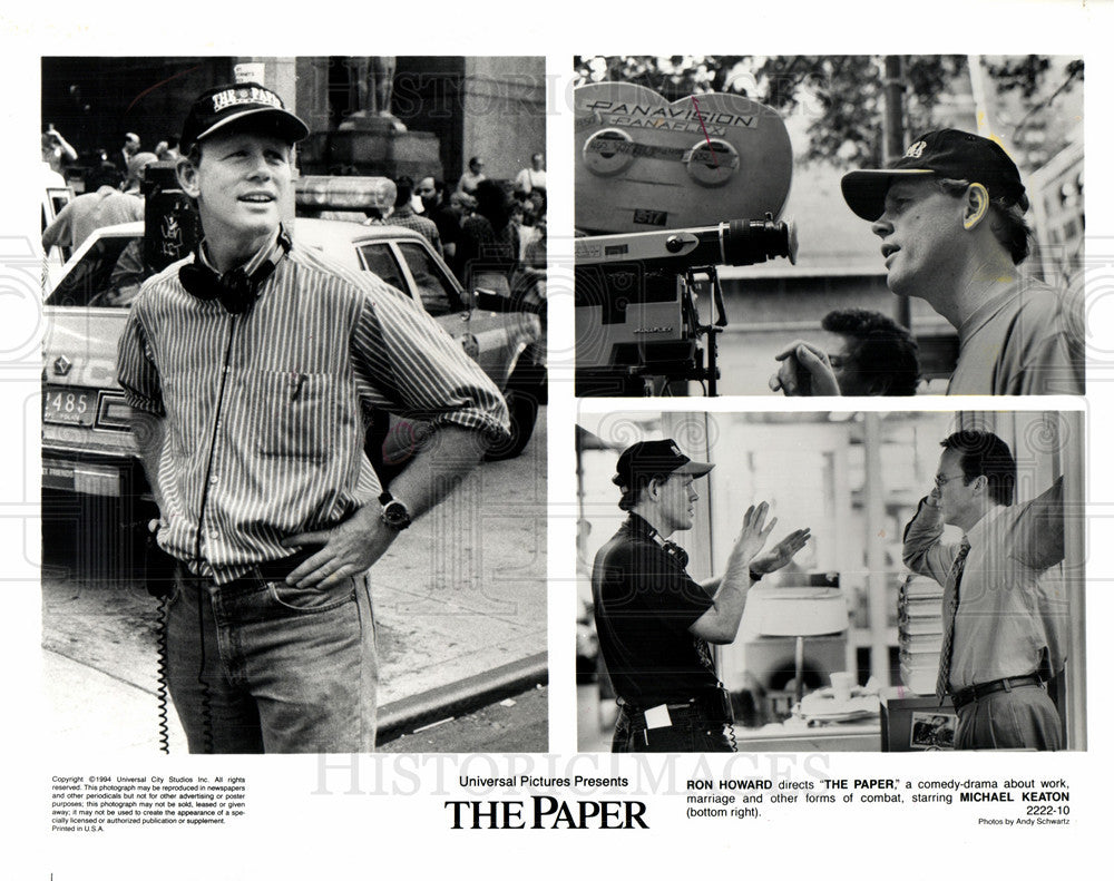 1994 Press Photo Ron Howard Michael Keaton Movie Paper - Historic Images