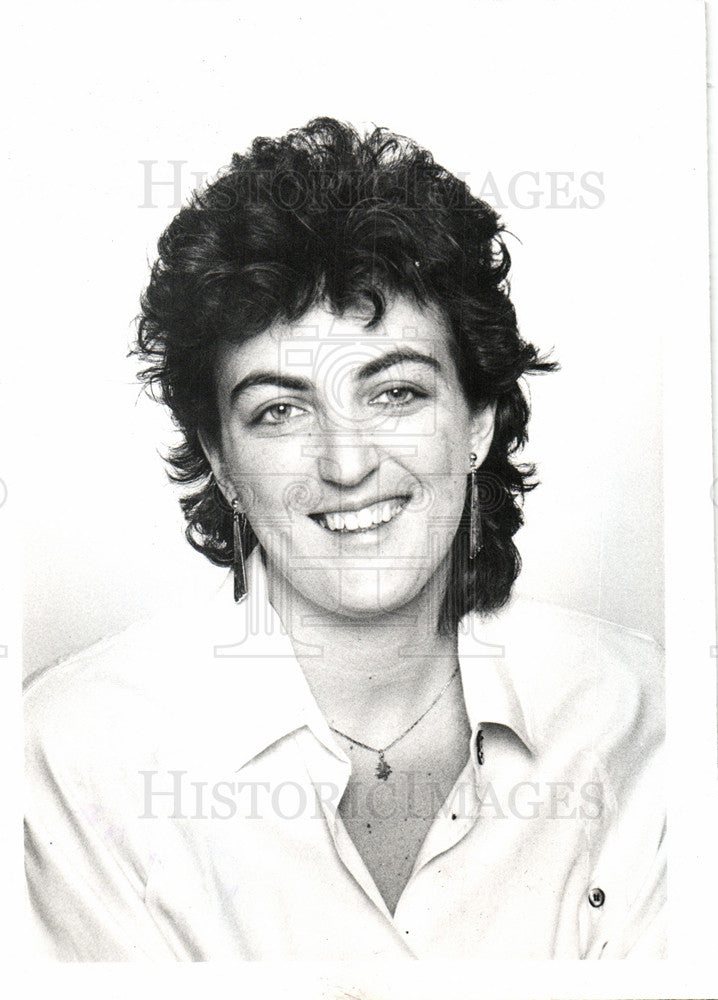 1988 Press Photo Johnette Howard Sports writer - Historic Images