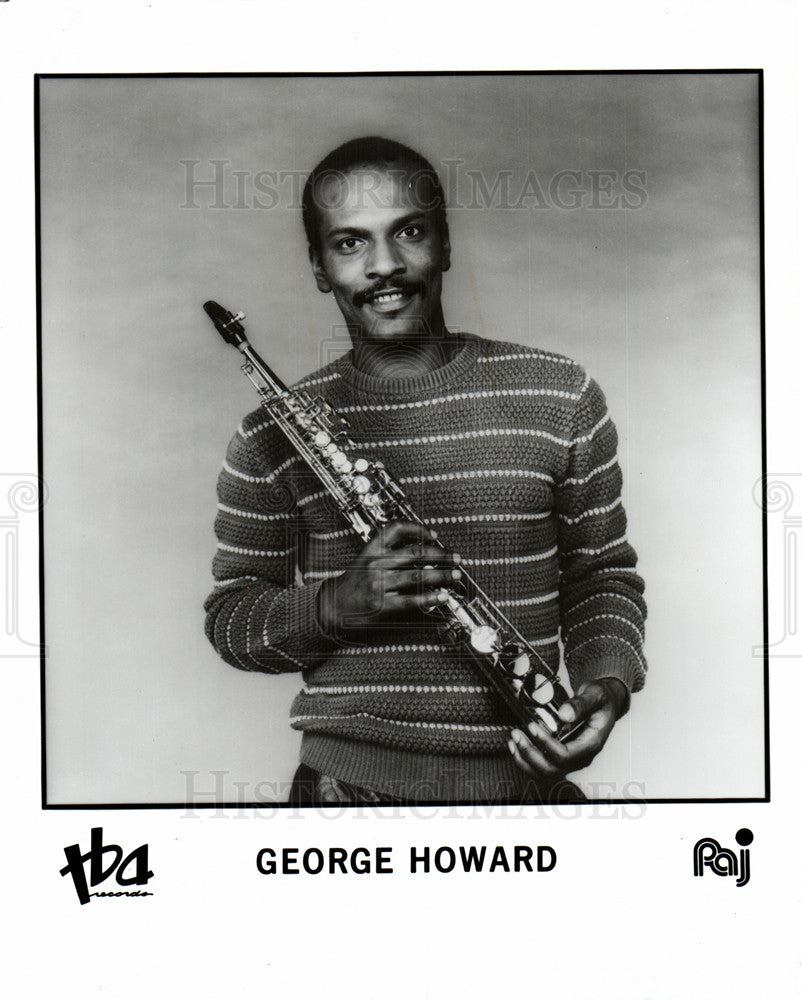 1985 Press Photo George Howard TBA records Jazz Sax - Historic Images