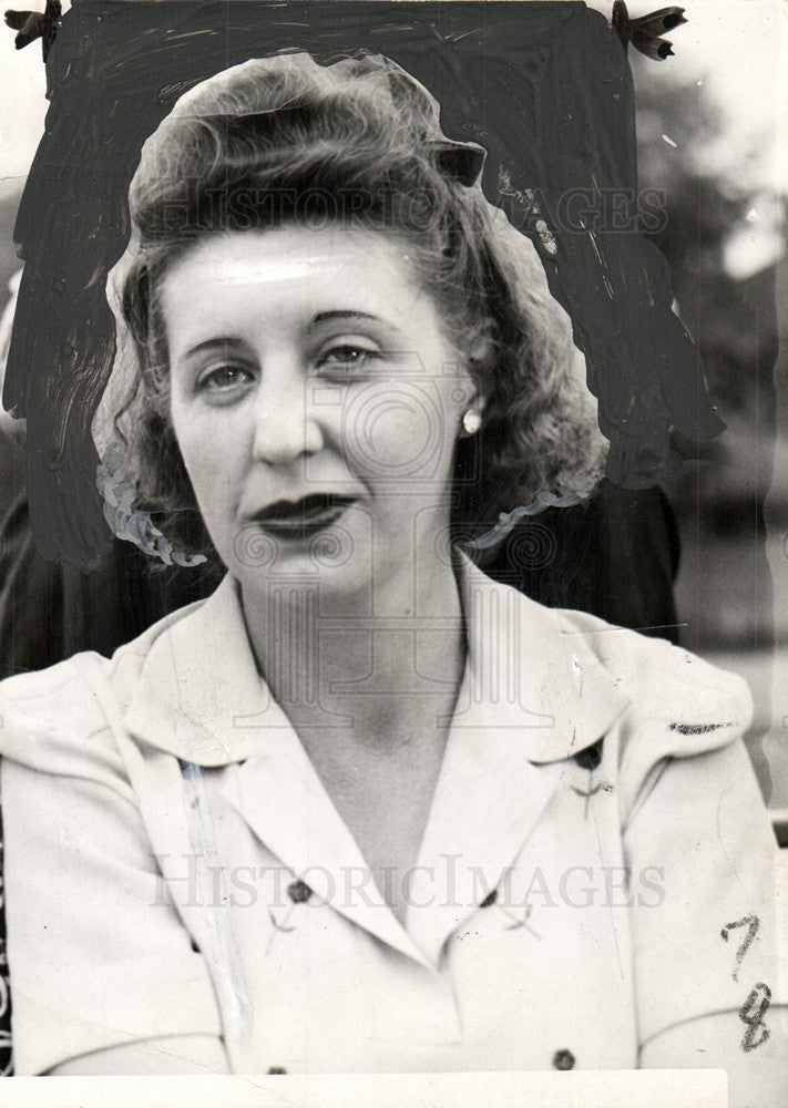 1942 Press Photo Mrs. Arthur  Houtteman, baseball - Historic Images