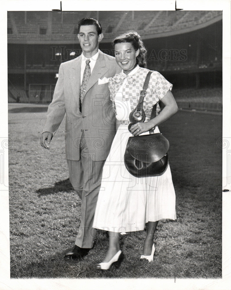 1950 Press Photo art Houtteman&amp;fiancee - Historic Images