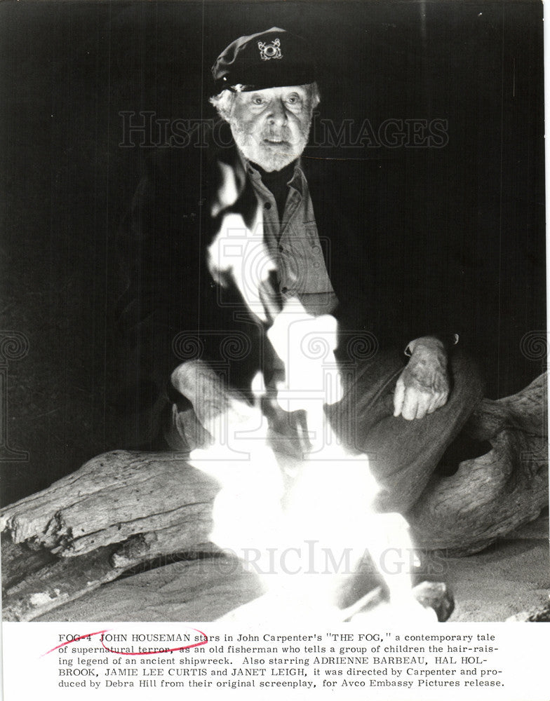 1982 Press Photo John Houseman film actor Carpenter Fog - Historic Images