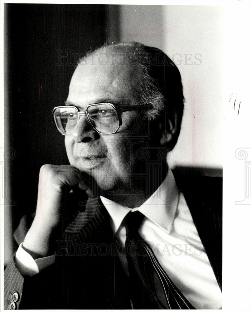 1984 Press Photo Selim El-Hoss Prime Minister Lebanon - Historic Images