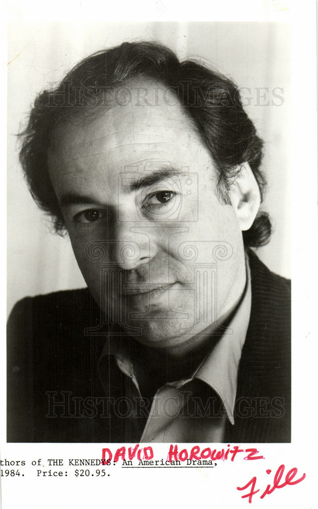 1986 Press Photo David Horowitz Writer - Historic Images