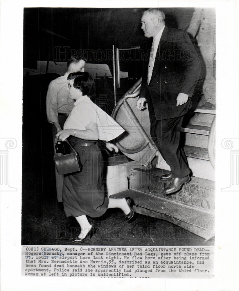 1953 Press Photo Rogers Hornsby second base coach - Historic Images