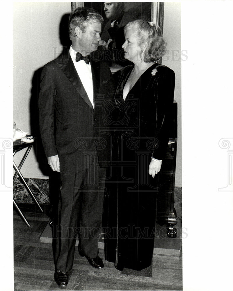 1985 Press Photo JosepH Hudson &amp; Jean Hudson - Historic Images