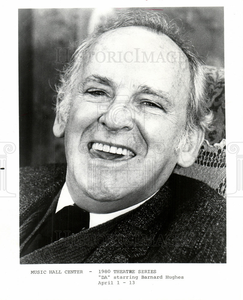 1980 Press Photo Barnard Hughes American actor New york - Historic Images