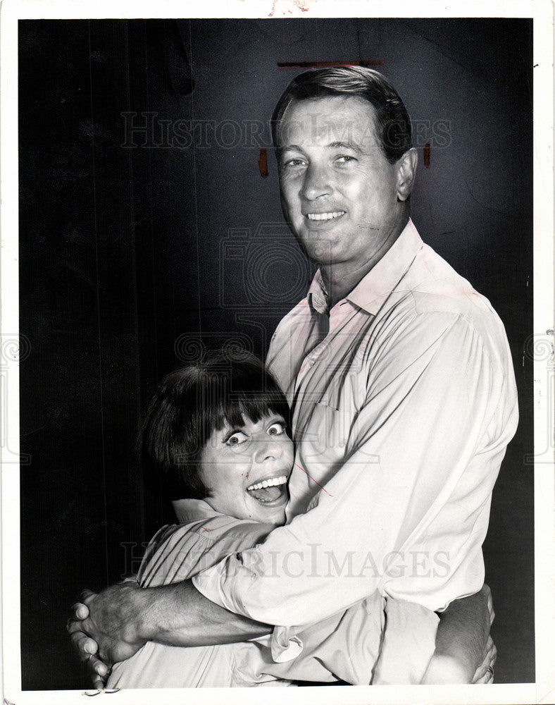 1979 Press Photo Carol Burnett Rock Hudson - Historic Images