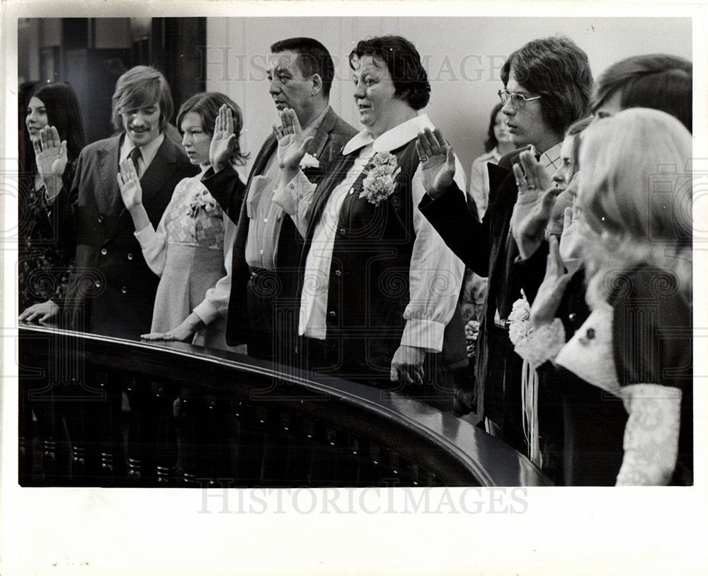 1973 Press Photo orville hubbard dearborn married - Historic Images