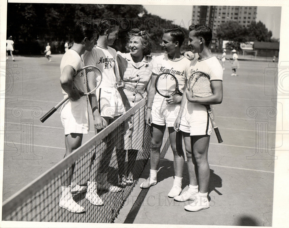 1941 Press Photo Jean Hoxie Tennis Coach Michigan sport - Historic Images