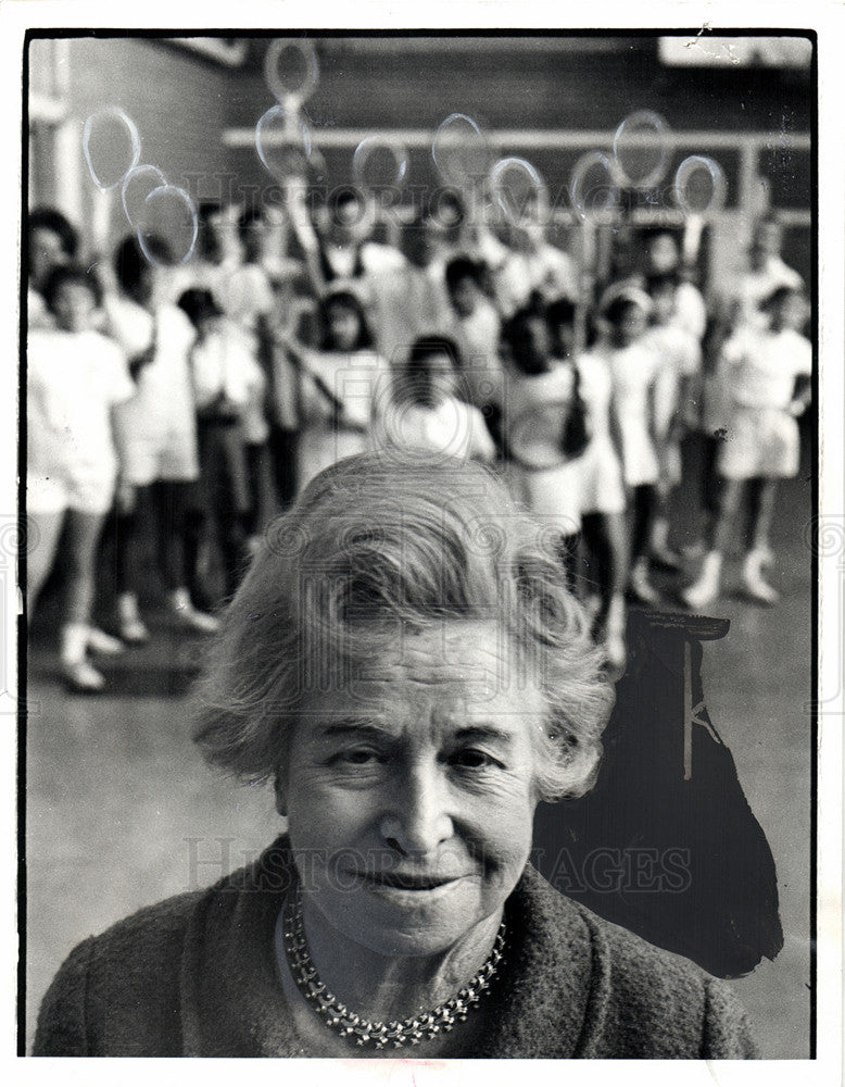 1970 Press Photo Jean Hoxie Tennis Coach Michigan - Historic Images