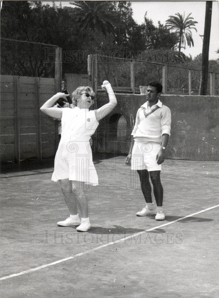 1955 Press Photo Jane Hoxi, tennis,Cairo, Egypt, Seessy - Historic Images