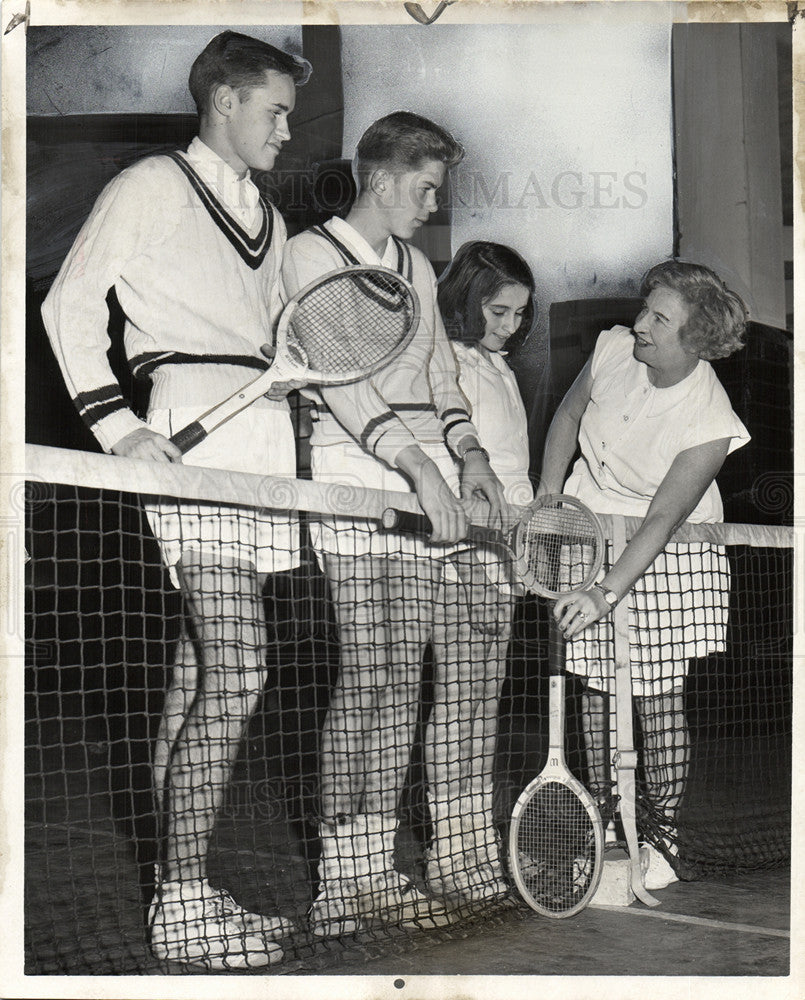 1951 Press Photo Jean Hoxie Michigan tennis player - Historic Images