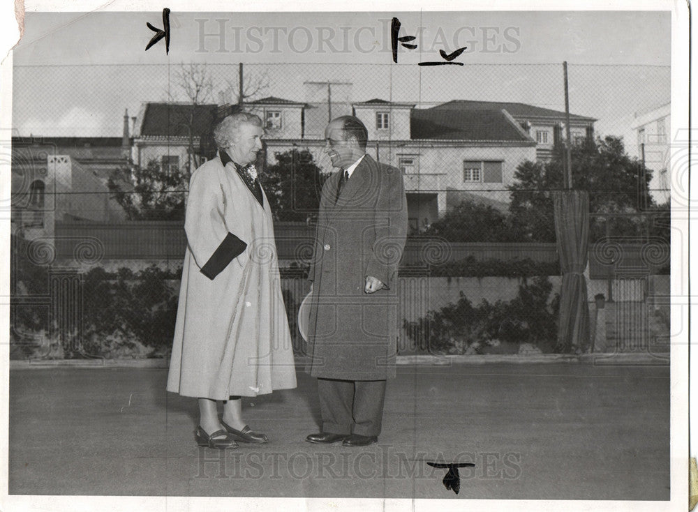 1952 Press Photo JEAN HOXIE, HAMTRAMCK, tennis - Historic Images