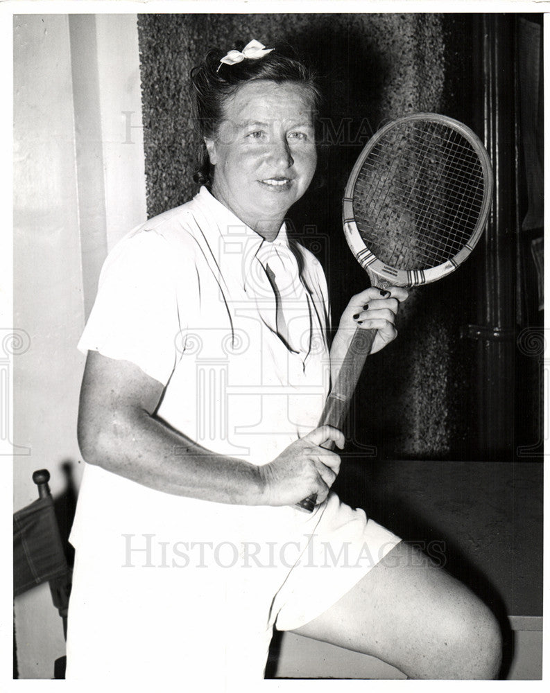 1940 Press Photo Jean Hoxie Tennis Player Coach Club - Historic Images