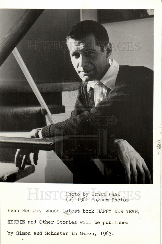 1969 Press Photo Evan Hunter American author - Historic Images