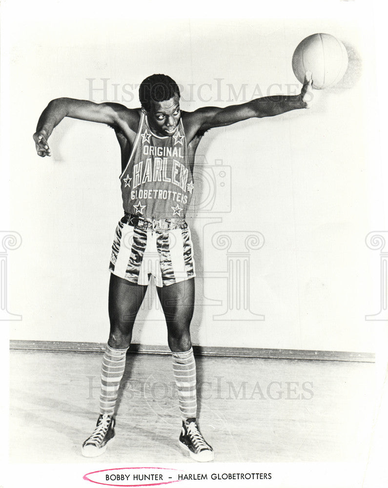 Press Photo Bobby Hunter Harlem Globertrotters - Historic Images