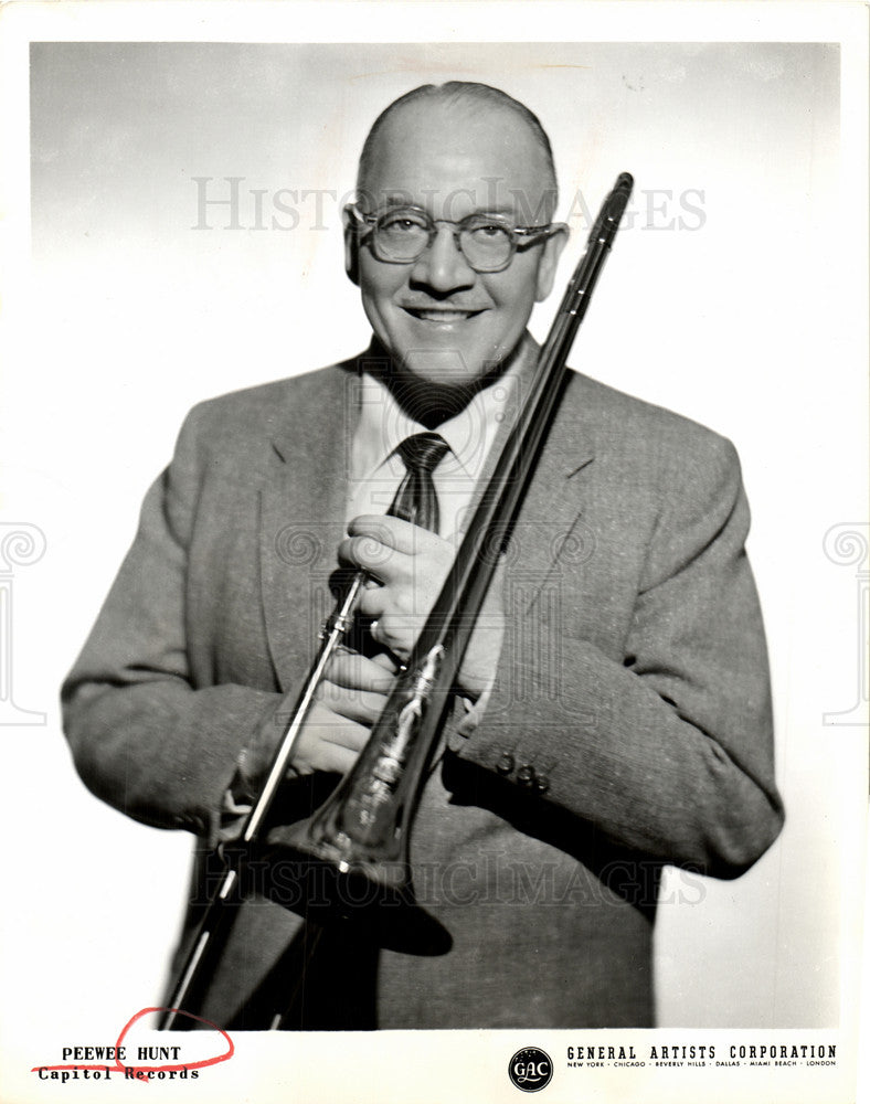 1961 Press Photo Pee Wee Hunt jazz trombonist - Historic Images