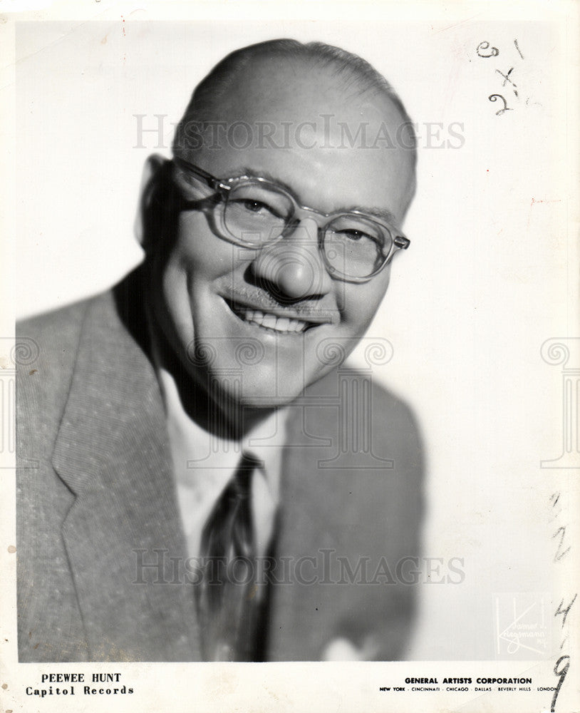 1955 Press Photo Pee wee Hunt Capitol Records - Historic Images