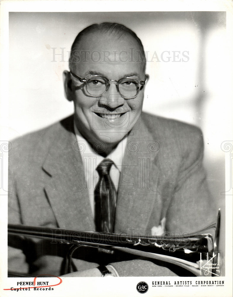 1983 Press Photo Pee Wee Hunt jazz trombonist - Historic Images