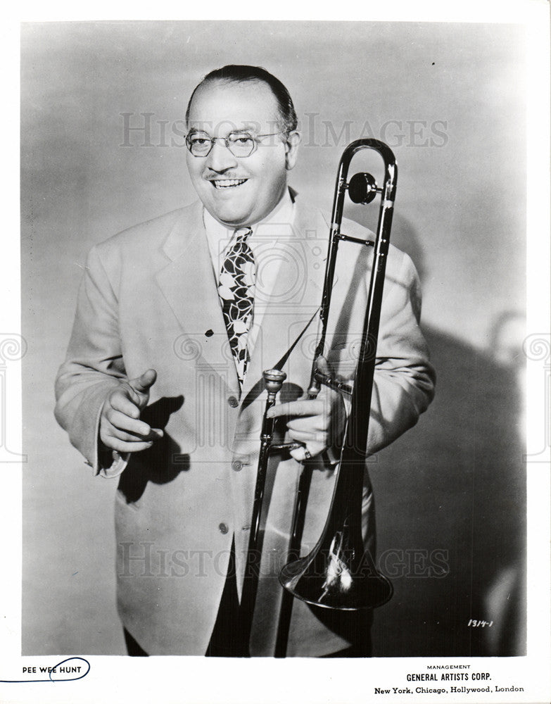 1951 Press Photo Pee Wee Hunt, jazz, trombonist - Historic Images