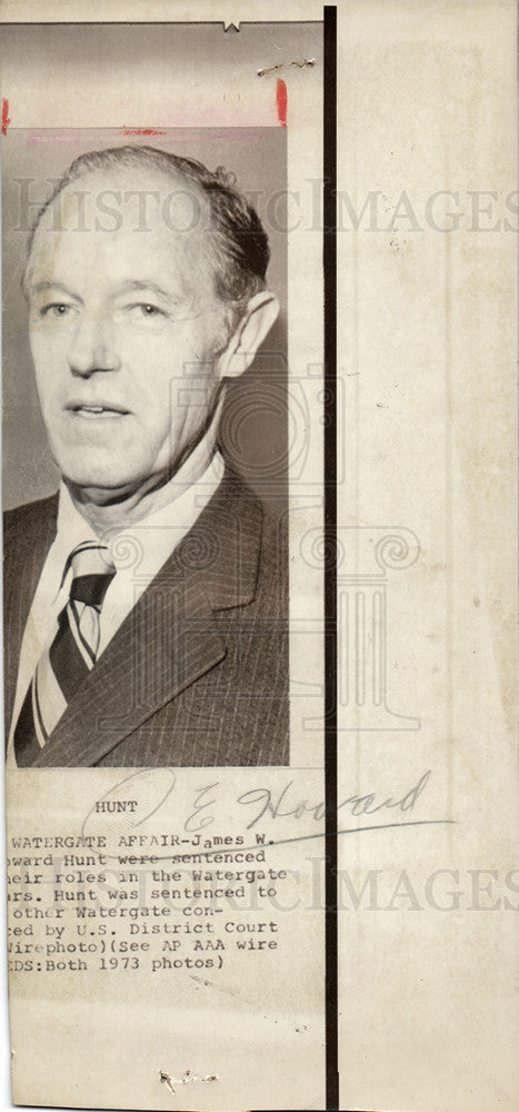 1973 Press Photo Everette Howard Hunt Watergate - Historic Images