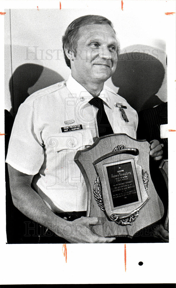 1980 Press Photo detroit police james humphrey award - Historic Images