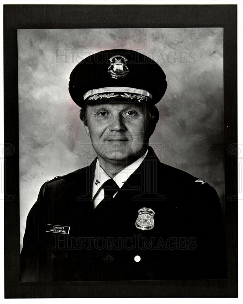 1984 Press Photo Detroit Police Commander Humphrey - Historic Images