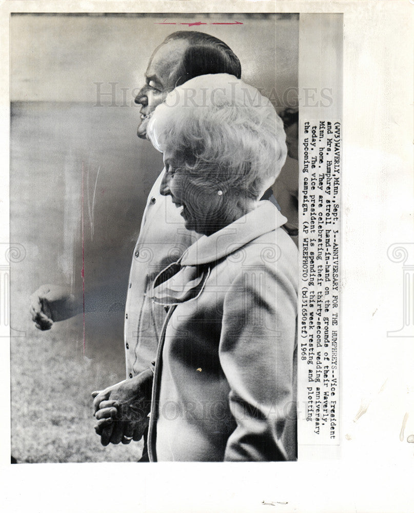 1968 Press Photo Humphrey Waverly home anniversary - Historic Images