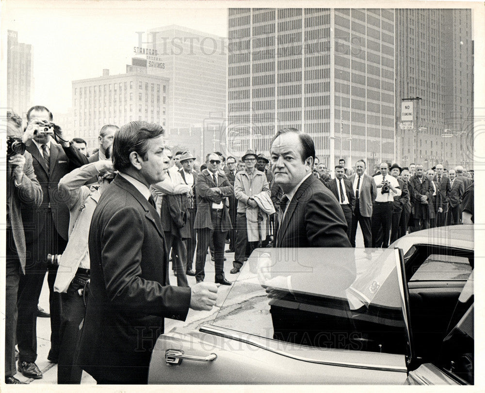 1970 Press Photo Vice President Hubert Humphrey Detroit - Historic Images