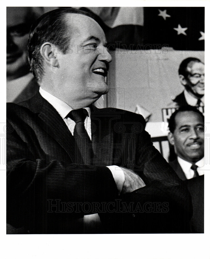 1968 Press Photo Hubert Humphrey vice president Johnson - Historic Images