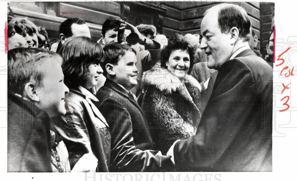 1967 Press Photo &quot;HUBERT HORATIO HUMPHREY Jr.&quot; V.P.,USA - Historic Images