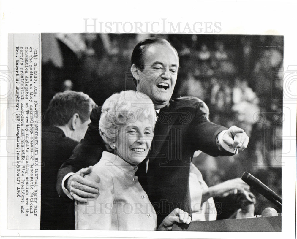 1968 Press Photo Vice President Mrs. Hubert H. Humphrey - Historic Images