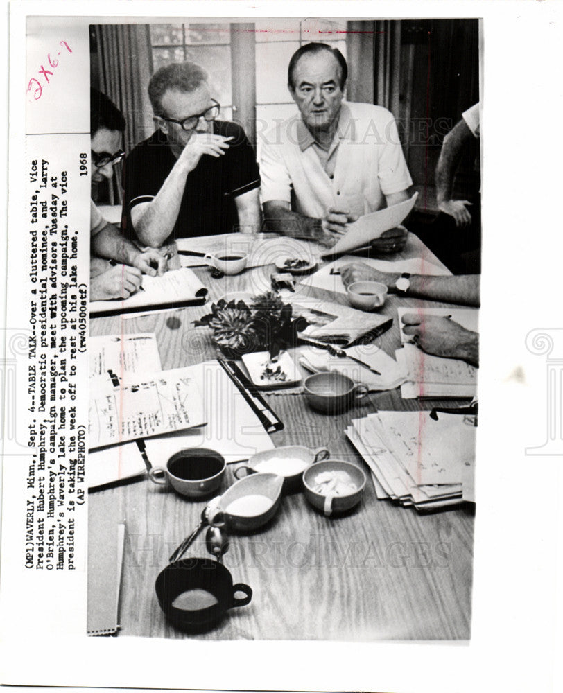 1968 Press Photo Hubert Humphrey  presidential nominee - Historic Images