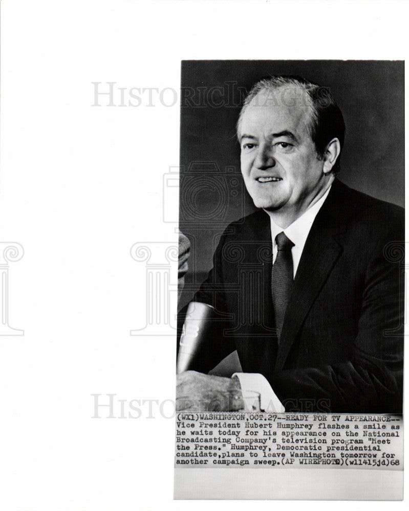 Press Photo Vice President Hubert Humphrey 1 - Historic Images