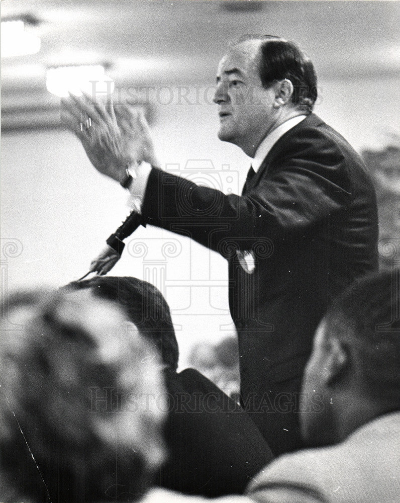 1968 Press Photo Hubert Humphrey democratic convention - Historic Images