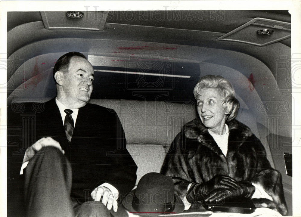 1968 Press Photo Hubert Humphrey Vice President - Historic Images