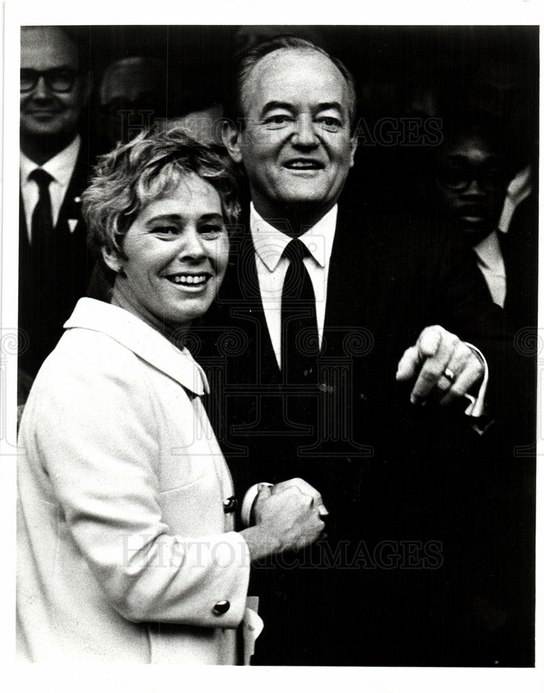 Press Photo hubert humphrey patti knox democrats - Historic Images