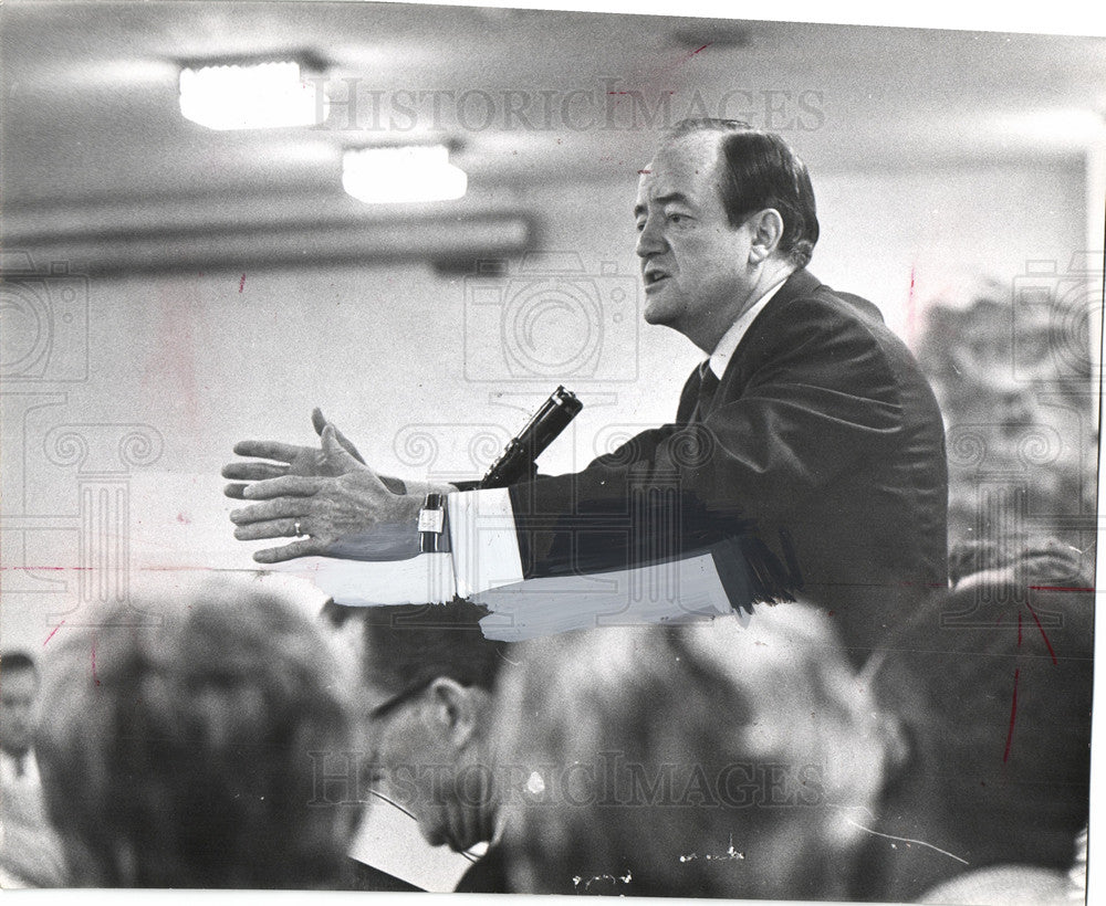 Press Photo Hubert Humphrey US Vice President - Historic Images