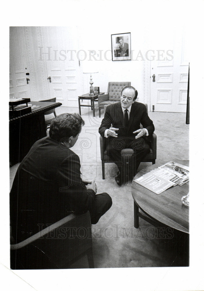 1968 Press Photo Humphrey US  Vice President - Historic Images